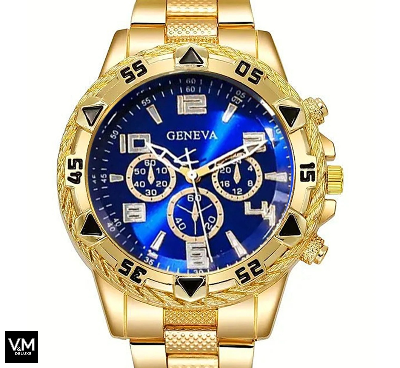 SET PREMIUM RELOJ GOLDEN BLUE ÉLITE®  y accesorios de regalo