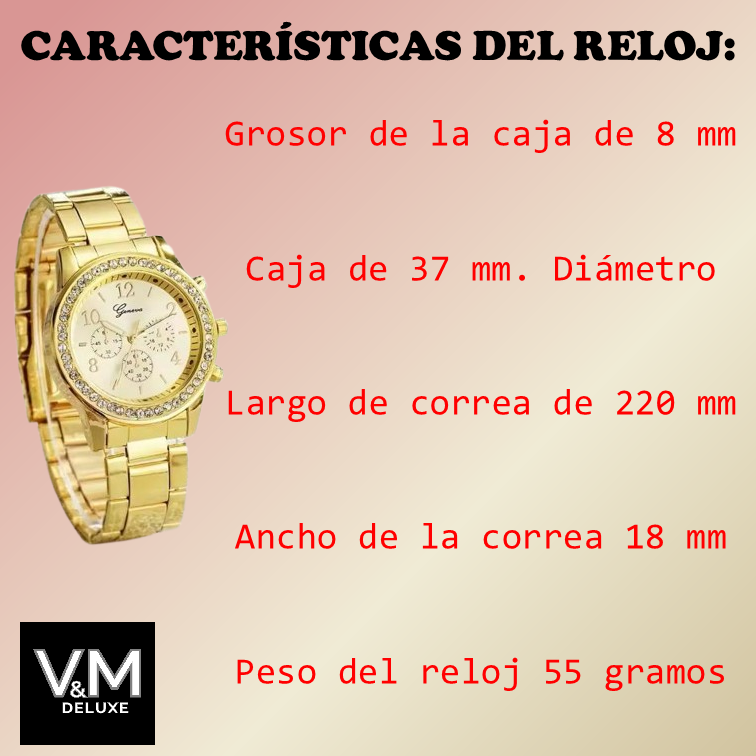 RELOJ GOLD EDITION® Y JOYAS A JUEGO EN CAJA EXPOSITORA DE REGALO
