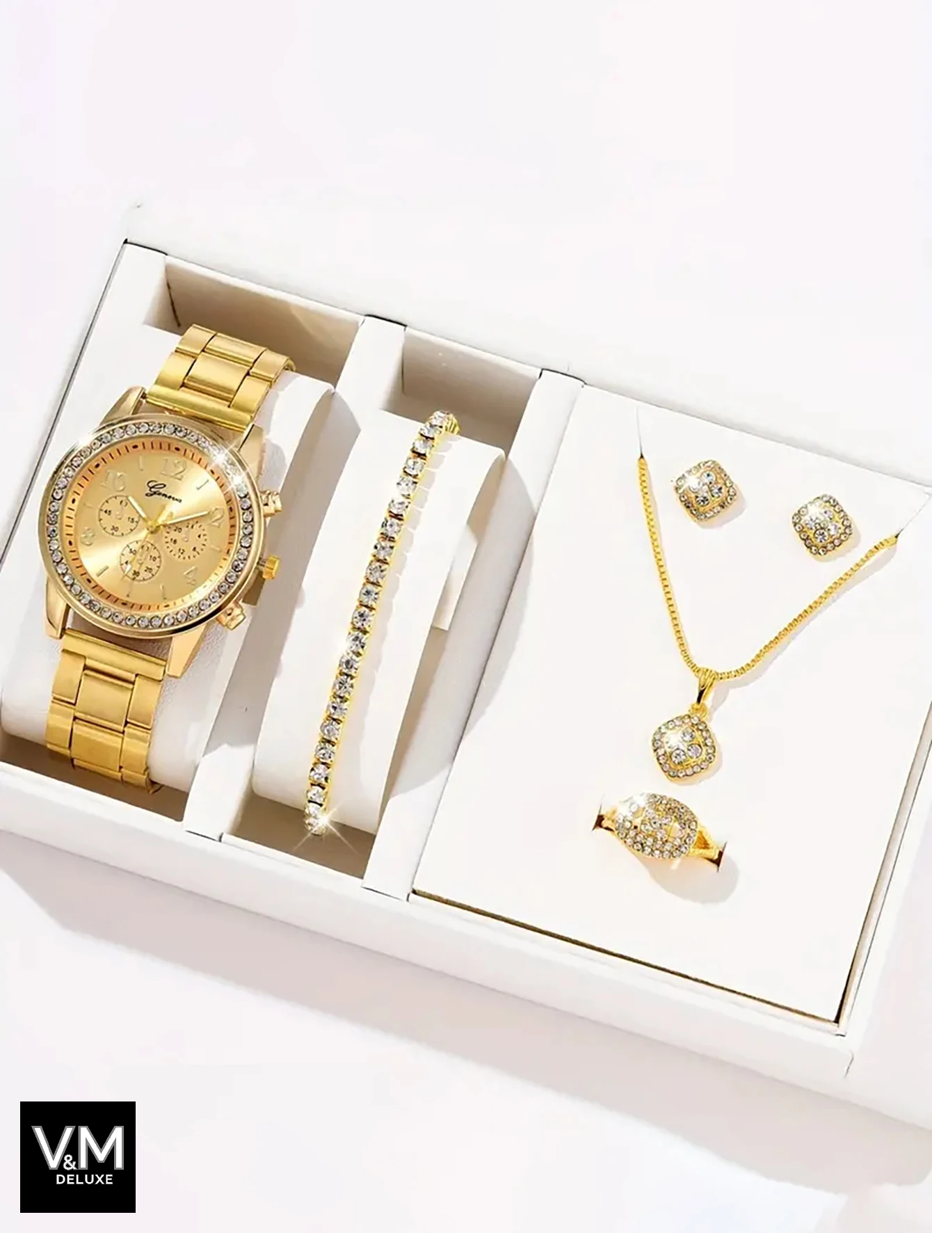 RELOJ GOLD EDITION® Y JOYAS A JUEGO EN CAJA EXPOSITORA DE REGALO