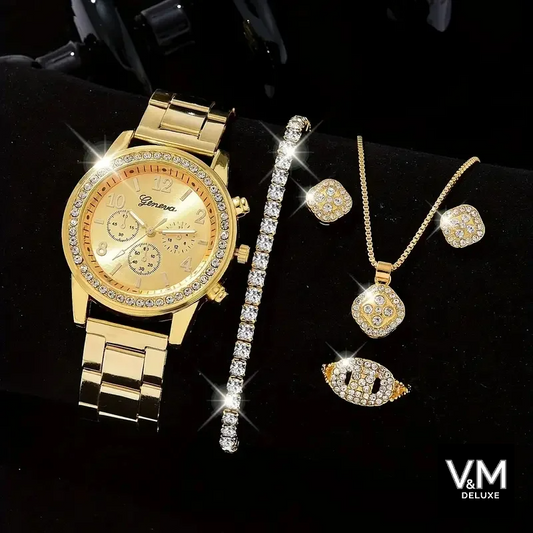 RELOJ GOLD EDITION® Y JOYAS A JUEGO EN CAJA EXPOSITORA DE REGALO